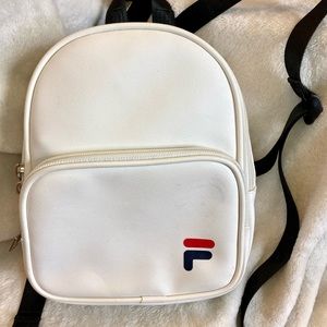 Small White Fila Backpack